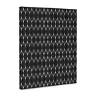 3dRose, Optical Waves Repeat Pattern White on Black, Museum Grade Canvas Wrap