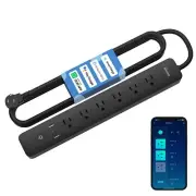 GHome Smart Power Strip, Smart Plugs 3 USB (2A1C 30W) and 6 Individually Cont...