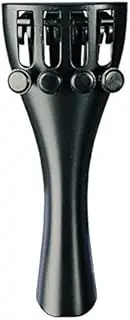 Wittner 4/4 Violin Ultra Composite Tail Piece Black with 4 Fine Tuners and Adjusting Gut 918119 Vwws