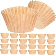 Generic 1000pcs Natural Brown Mini Cupcake Liners Greaseproof Baking Cups for Muffins Chocolates and Truffles Convenient Single Use Wrappers for Easy Cleanup and Presentation
