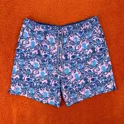 PETER MILLAR Mens LARGE Swim Trunks Shorts Too Many Tentacles Palmer Pink