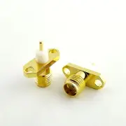 100pcs SMA Female Jack With 2 Holes Flange PTFE Mount Deck Solder RF Connector