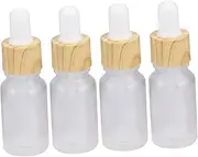 4pcs Refillable Glass Essential Oil Dropper Bottles Transparent Travel Containers for Perfumes Massage Oils and Liquid Samples Durable and Practical Design