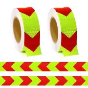 Jantabo 2 x Yellow Reflective Tape with Arrow Warning Tape for Road Signs