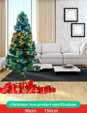 Christmas Tree Xmas Fibre LED Green MULTI COLOUR 0.9/1.5M