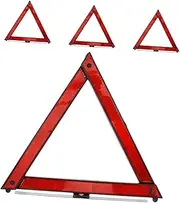 Portable Triangle Emergency Sign 4pcs Reflective Roadside Warning Triangle for Car Safety