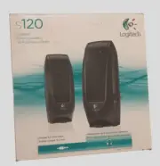 Logitech S120 Desktop Computer 2011 Speaker System Black New Unused Sealed