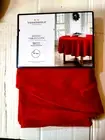 Threshold 70” Round Red Table Cloth Cotton NWT