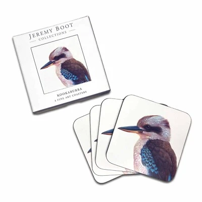 Jeremy Boot Collection KOOKABURRA Fine Art Coasters Australian Birds Souvenir