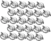 [OHPHCALL] 50pcs brooch tray brooch bases breastpin trays decorative tray pendant trays Safety Brooch Base Brooch Making Brooch Base Setting Brooch Iron Tray Metal frame crafts decorate badge