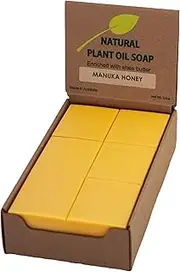 Australian Natural Soap - Manuka Honey (12 bars), Enriched with shea butter, Triple-milled (twice), creamy & rich lather