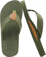 [KuaiLu] Mens Flip Flops Arch Support Lightweight Cushioned Yoga Foam Summer Holiday Beach Sandals Soft Fabric Shower Non-Slip Thongs