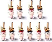 Atoplee 5 Pair Speaker Terminal Binding Post Banana Plug Socket Connector