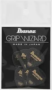 Ibanez PPA16MSG Wizard Series, Sand Grip Picks 6 Pack 0.8mm (PPA16MSGBK)