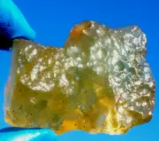 Libyan Desert Glass Meteorite Tektite impact specimen( 480 crt)Dimples GEM AAAAA