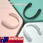 Neckband Neck Fan USB Portable Dual Effect Rechargeable Cooler Leafless Cooling