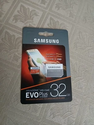 amsung EVO Plus microSDHC MB-MC32G Memory Card UHS-I w/ SD adapter 32GB