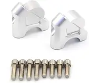 Scooter for BMW R1250GS LC 2013-2017 R1250GS Adventure 2014-2017 R 1250 GS LC ADV Handlebar Mount Riser Handle Bar Raised Extend (Color : Silver)