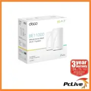TP-Link Deco BE65 2 Pack BE11000 Whole Home Mesh WiFi 7 System Tri-Band 2.5G LAN