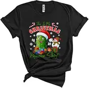 [Generic] This is My Christmas Pajama Shirt, Humorous Cool Santa Pickles, X-mas Snowman Snow Unisex T-Shirt