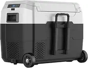 Portable Freezer Compressor Cooler 12V/24V Car Refrigerator Truck Refrigeration and Freezer Compartment Small Refrigerator for Outdoor, Camping, Travel, RV, SUV, Truck Van