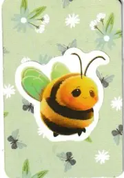 Mini Junk Journal Cards, Cartoon Bees, 12 pcs 2" x 3"