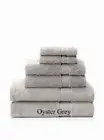 ESPALMA * SIGNATURE ZERO TWIST * PLUSH * 6 PIECE TOWEL SET * COLOR OYSTER GREY