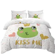 Kiss Me Cute Princess Frog Quilt Cover