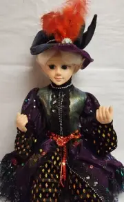 Halloween Elf Shelf Sitter Doll Mantel Decor Top Hat 28 Nicole Miller Iridescent