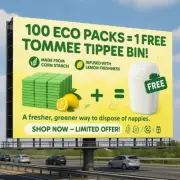 FREE Tommee Tippee Twist & Click + 100 Pack Compostable Nappy Bin Refill Bags