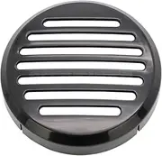 Motorcycle 9cm/3.5" Round Slotted Grille Horn Cover Compatible With Shadow VT1100 VT750 ACE Aero RS Spirit VT VLX 600 VTX1300 VTX1800 (Color : Black)