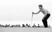 Tom Watson Of The Usa Lines Up A Putt 1982 Golf Old Photo