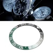 38mm Diameter GMT Watch Bezel Insert Ring Black Green Base White Character C WTD