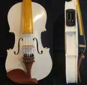 Guarneri style White colors electric Electronic acoustic 5 strings viola 16"