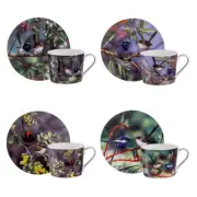 Ashdene 250ml Tea Cup/Saucer Australian Wren Assorted Hot Drink Handled Mug Set