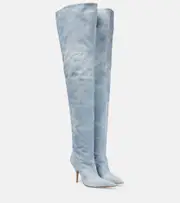 [Gia Borghini] Gia Borghini Gia 33 denim over-the-knee boots AU 7 blue
