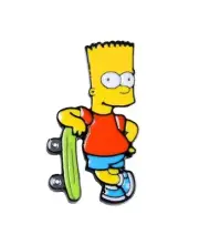 Bart Simpson With his Skateboard Lapel Pin/Brooch