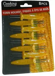 CORN HOLDERS ~ Set of 8 ~Yellow