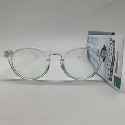 E377 Foster Grant FGBLAF 24 683 CRY + 1.75 CLEAR Readers Reading Glasses