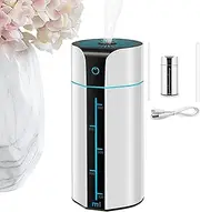 Room Humidifier,USB Cool Mist Diffuser - Smart Quiet Aromatherapy Humidifier with 7 Colors Light for Bedroom Nursery Bathroom Car Travel RV Use