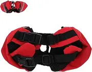 Totority Pet Dog Backpack for Hiking and Camping Portable Breathable Dog Carrier Pack Side Pockets for Snacks and Essentials Xs Red for Outdoor Adventures