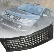 MATT MATTE BLACK FRONT GRILLE GRILL MITSUBISHI TRITON L200 MQ 15-18 (for: Mitsubishi)