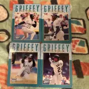 1996 Ken Griffey Jr Set of 4 All Metal Cards Set Mint Condition
