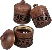 Necklace Diffusers for Essential Oils Lotus Sachet Pendant Wood Crafted Fashion Necklace Aromatherapy Accessory Easy to