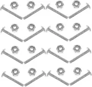 16pcs Foosball Table Screws: Metal Screws and Nuts Replacement Fasteners Durable Hardware Accessories for Tabletop Soccer Game
