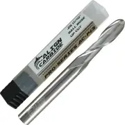 Align Carbide - 1/4" Ball Nose Spiral Plunge Flat 1/4" Shank Router Bit.