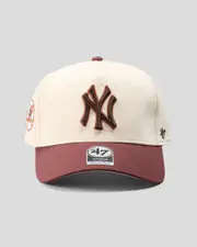 [Forty Seven] Forty Seven Men's New York Yankees '47 Mvp Dt Snapback Cap in Natural/Cacao One Size Natural/Cacao