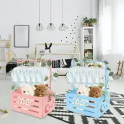 Baby Storage Crate Hamper Easy to Install Shower Party Basket with Handle xdior