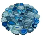 24" Agate Coffee table Top Semi precious stones Art home decor