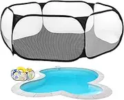 Pool Float Storage,Goggles Organizer - Mesh Foldable Container Storage Organizer for Yard Poolside Outside Porch Beach